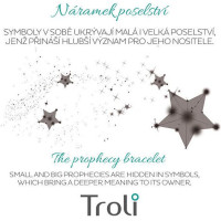 Troli Rokassprādze ar auklu ar melnu/zeltu spalvu