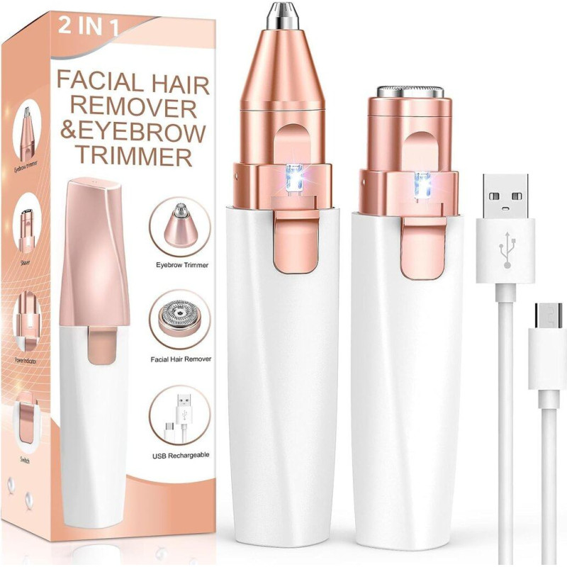 Qunler uzlādējams matu noņemšanas līdzeklis 2 in 1