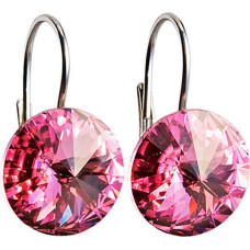 Austiņas - EVOLUTION GROUP - 31106.3 - Sudrabs - Swarovski kristāli - Rozā