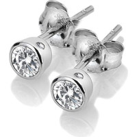 Sudraba auskari ar topāzu un īstu dimantu Hot Diamonds Willow DE584 sHD1151