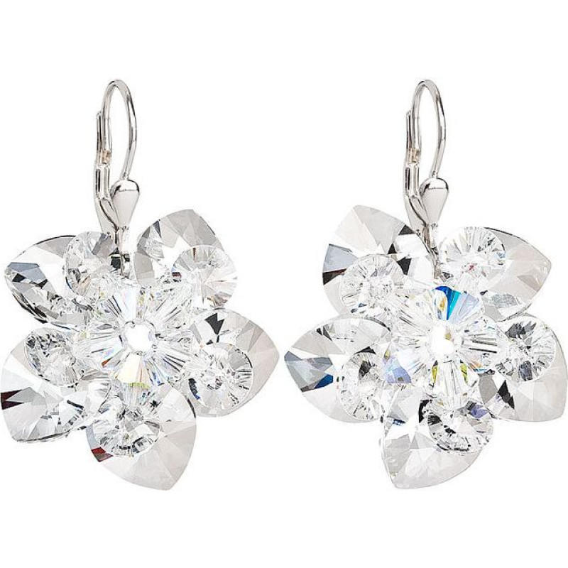Auskaru pāris - EVOLUTION GROUP - 31130.1 - Swarovski kristāli - Rodiēta - Sudrabota