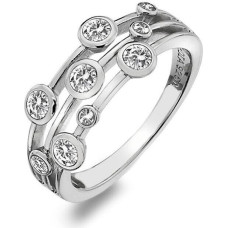 Sudraba gredzens ar topāzu un dimantu Willow DR207 Hot Diamonds