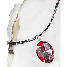 Lampglas Burvju kaklarota Mayan Love ar pērli Lampglas NP37