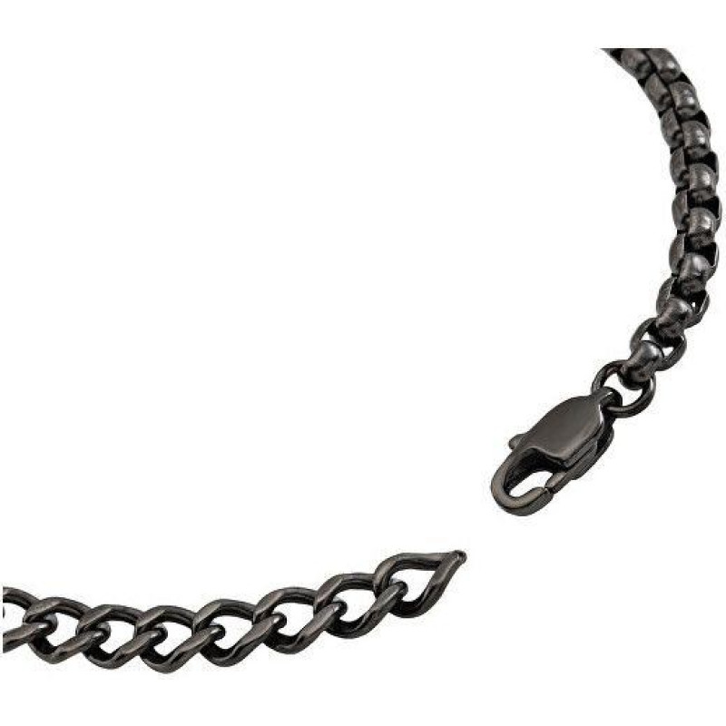 Aproces - BREIL - TJ3641 - Melna tērauda - Asimetriska krusts - Garums 17-22 cm