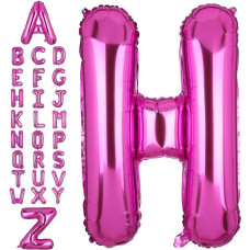 Folio balons Capital Alphabet, burts H, 14 collas, koši rozā
