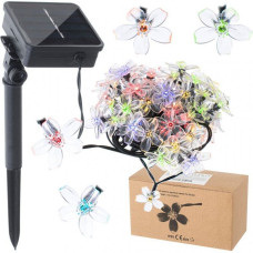 Saules puķu dārza gaismas 7 m 50 LED daudzkrāsaini