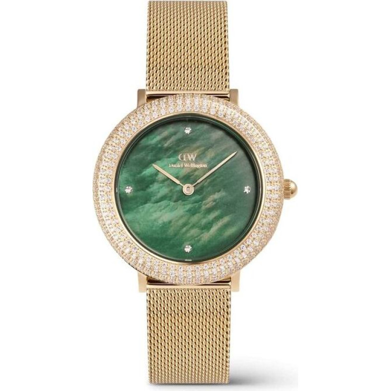 Pulksteņi - DANIEL WELLINGTON - DW00100824 - Kristāli - 32 mm - Zaļš Zeltīts