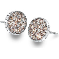 Sudraba auskari Hot Diamonds Emozioni Scintilla Champagne DE454 sHD0562