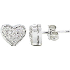 Beneto Sudraba auskari Hearts AGUP1194