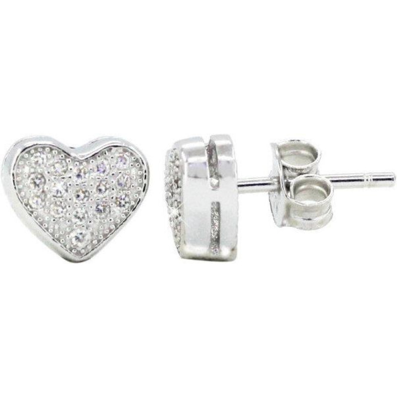 Beneto Sudraba auskari Hearts AGUP1194