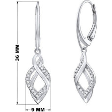 Silvego Eleganti sudraba auskari ar cirkoniem Eria FW9671E sSL3653