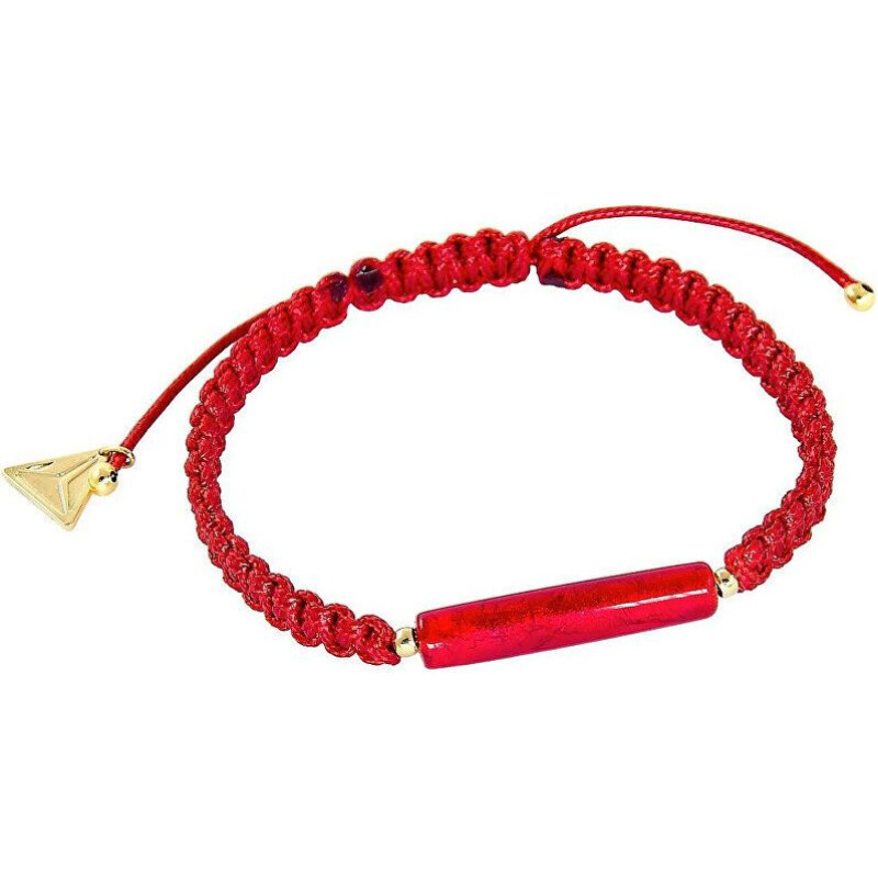 Lampglas Shamballa Red Line aizsargaproce ar 24kt zeltu Lampglas BSHX4 pērlē