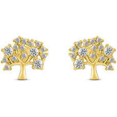 Brilio Silver Populāri apzeltīti auskari Tree of Life EA348Y sBS1696