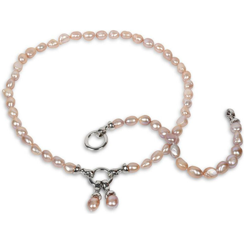 Īsta rozā pērļu rokassprādze JwL Luxury Pearls JL0556