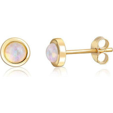 Apzeltīti sudraba auskari ar sintētisko opālu JwL Luxury Pearls JL0615 sJL0615