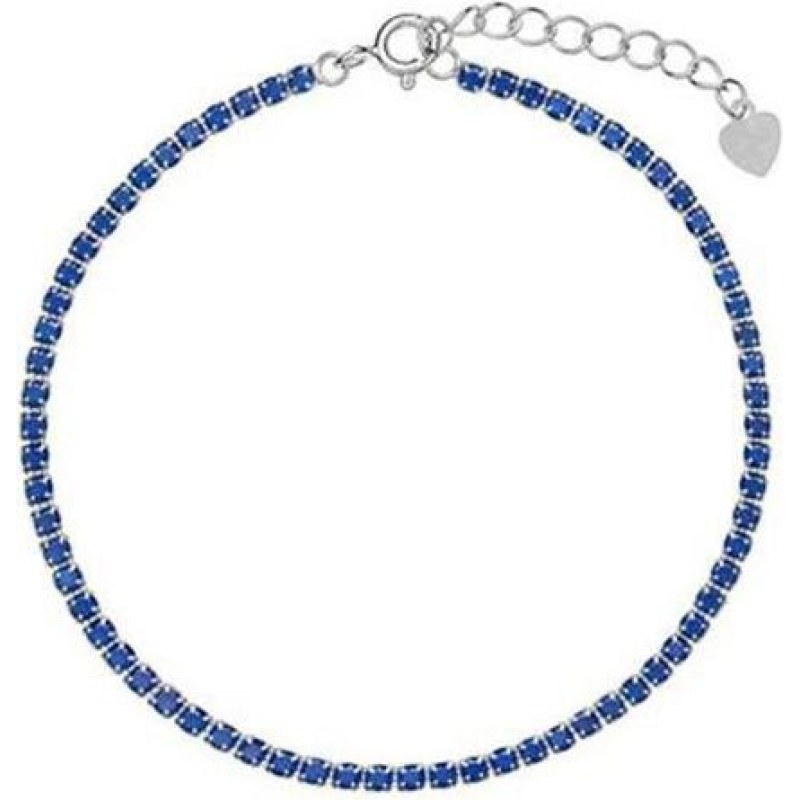 Aproces - AGAIN JEWELRY - AJNR0002 - Sudrabs - Zilā kubiskā cirkonija - 16 cm + 3 cm pagarinājums