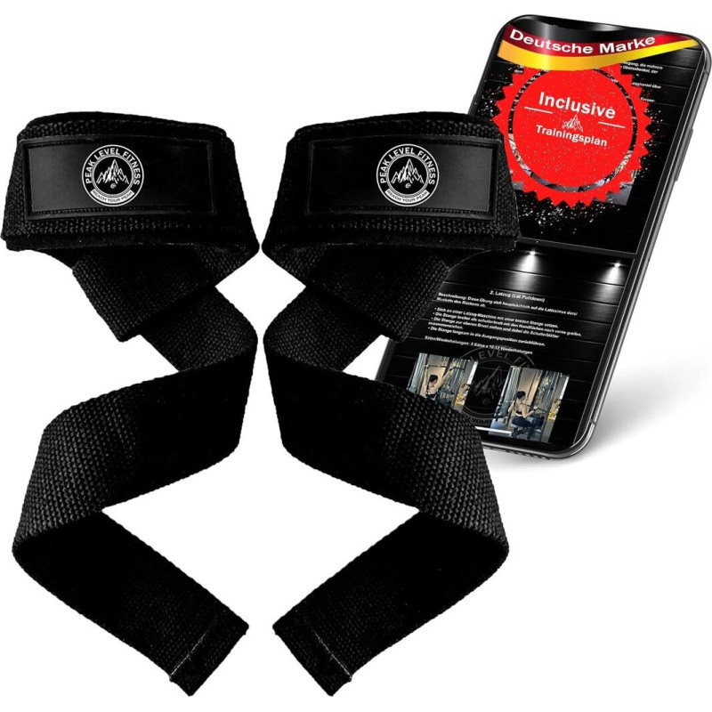 Treniņu jostas Peak Level Fitness, universālas, melnas