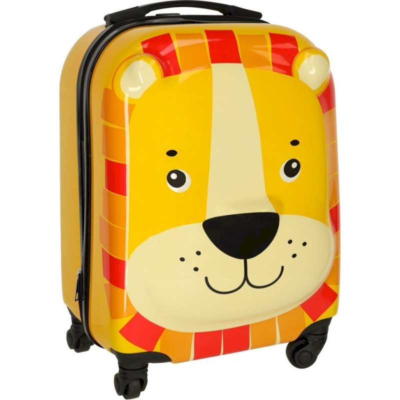 Bērnu ceļojumu čemodāns uz riteņiem lauva