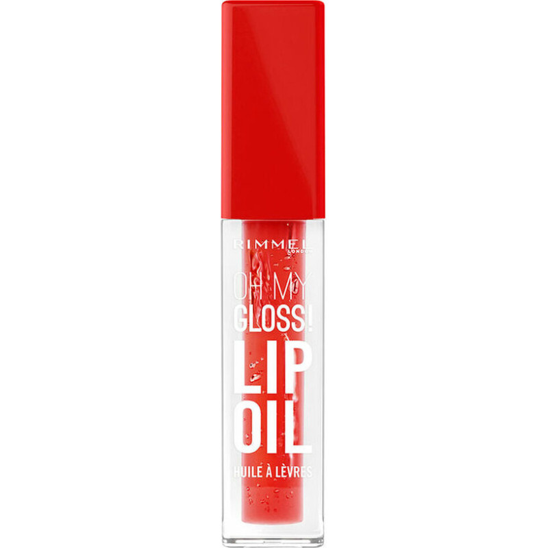 Rimmel London Oh My Gloss! Lūpu eļļa 004 Vivid Red – augsta spīduma barojošs lūpu spīdums