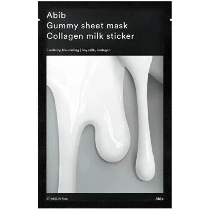 Lapiņu sejas maska Abib Gummy Sheet Mask Collagen Milk Sticker, 27 ml