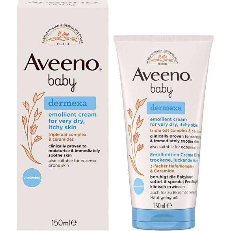 Bērnu krēms sausai ādai Aveeno Baby Dermexa Emollient Cream, 150 ml