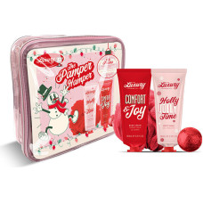 Dāvanu komplekts Luxury Christmas sweets, Cocoa & Vanilla: dušas želeja, 100 ml + ķermeņa losjons, 100 ml + vannas bumba, 50 g + mazgāšanas sūklis
