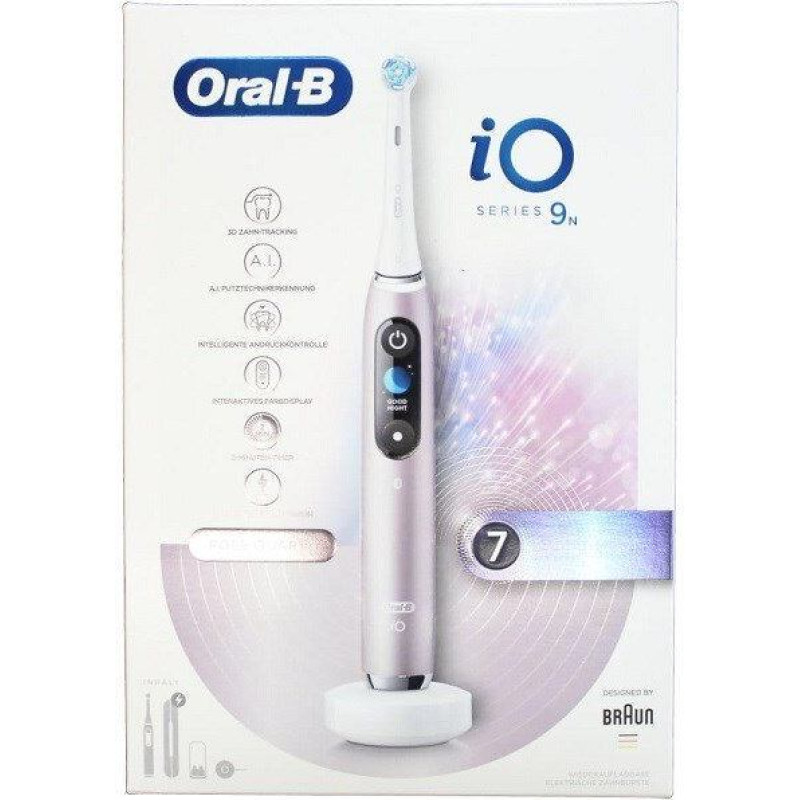Elektriskā zobu birste - Oral-B - iO 9 - Rozā - Magnētiskā tehnoloģija - Mikro-vibrācija