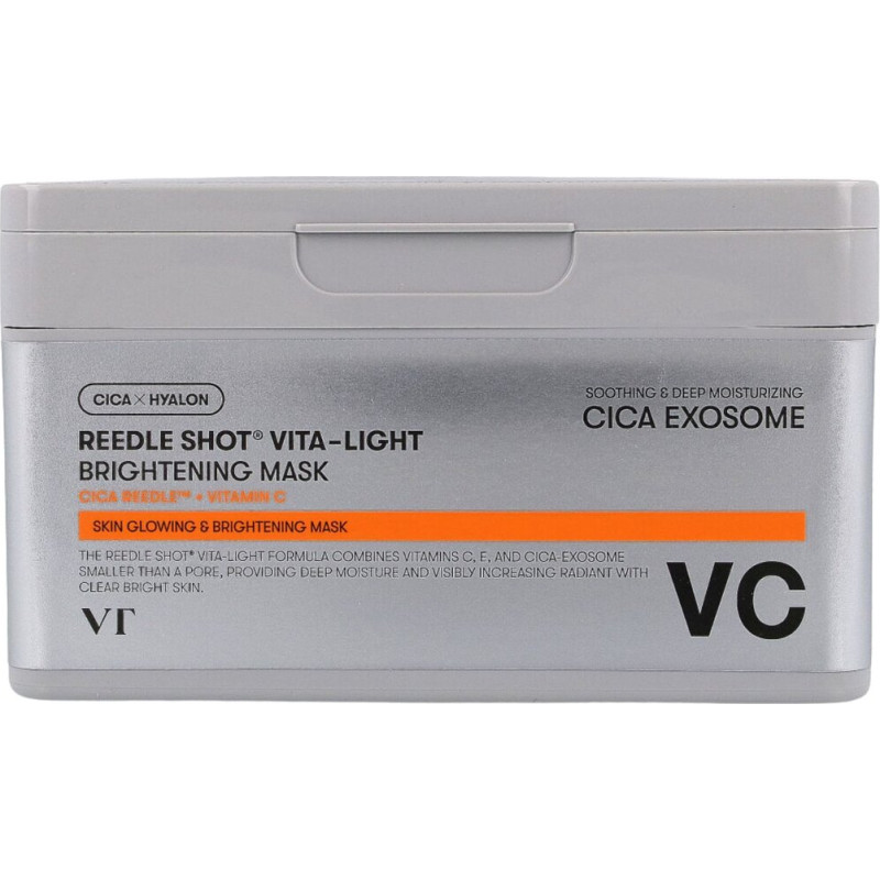 Sejas maska - VT COSMETICS - Reedle Shot Vita-Light - 30 gabali - Balinošs - Bez alkohola
