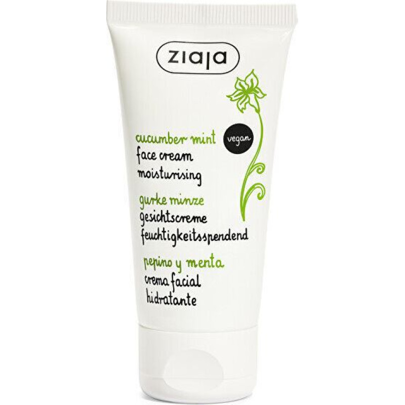 Mitrinošs sejas krēms Ziaja Cucumber and Mint SPF6, 50 ml
