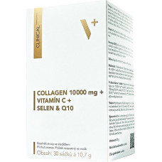 Uztura bagātinātājs Clinical Collagen 10000 mg + C vitamīns + selēns + Q10 – augstas koncentrācijas ādas un locītavu atbalsts