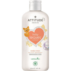 Attitude Baby Leaves Bubble Wash Pear Nectar - Mazgāšanās un vannas putas zīdaiņiem un mazuļiem 473 ml