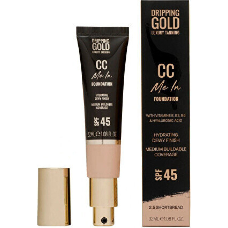 Grima pamats Dripping Gold CC Me In SPF 45, viegls mitrinošs, 32 ml