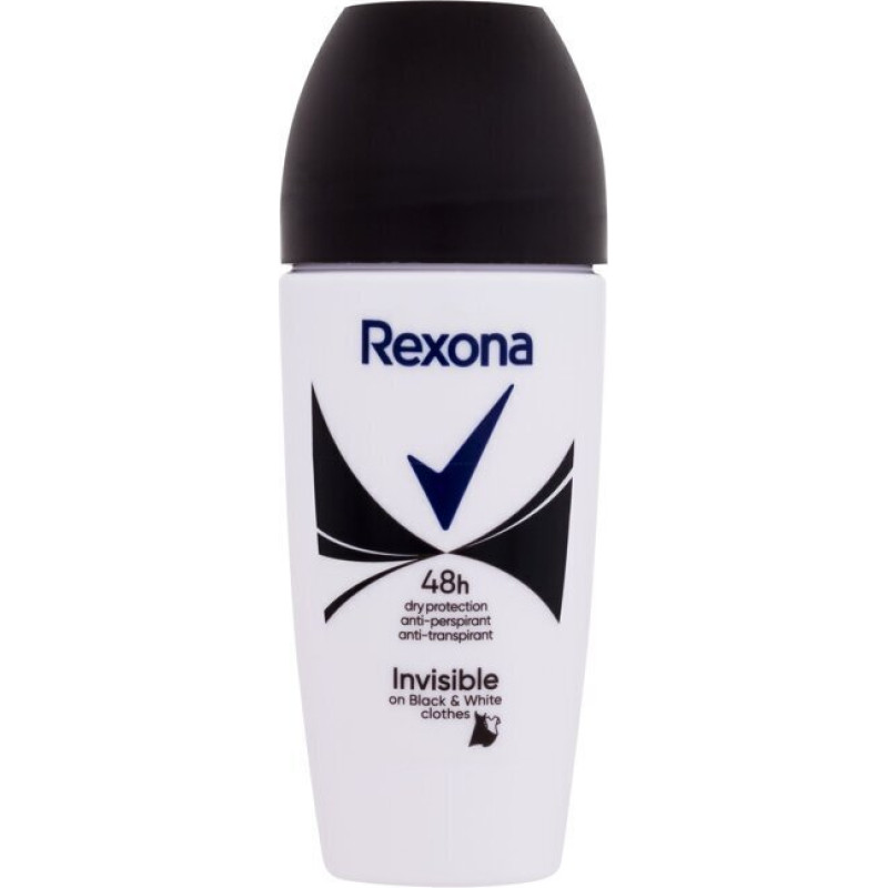 Rullīšu dezodorants Rexona inivisible black&white sievietēm, 50 ml
