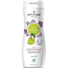 Attitude Little Leaves 2in1 Shampoo & Body Wash Vanilla & Pear- Šampūns & ķermeņa mazgāšanas želeja mazuļiem 473 ml