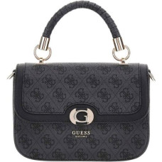 GUESS Somas soma antracīta melnā krāsā sievietēm - Orlina logotipa augšējā roktura atloka soma Oglekļa logotips 290469