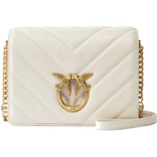 Pleca soma - PINKO - Love Click Classic - Aitu āda - Krēms - 25x16x7.5 cm