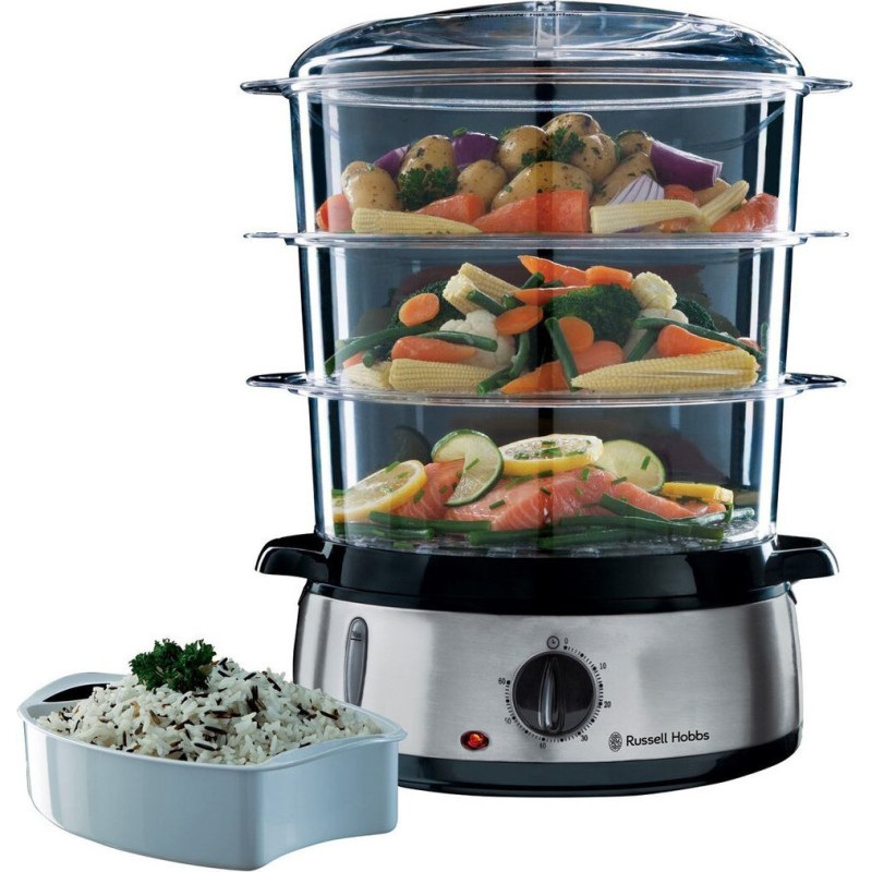 Tvaika katls RUSSELL HOBBS - 19270-56 - Jauda 9L - 3 tvaika grozi - Taimeris līdz 60min - Iekļauti piederumi - 800W