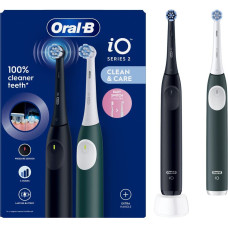 Elektriskā zobu birste - ORAL-B - iO 2 Night Melns - 3 režīmi - Taimeris - 2 galvas iekļautas
