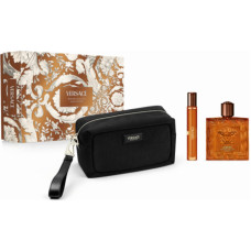 Dāvanu komplekts Versace Eros Najim 100 ml EDP + 10 ml miniatūra + kosmētikas soma, silta karamele, uds, ilgi noturīgs