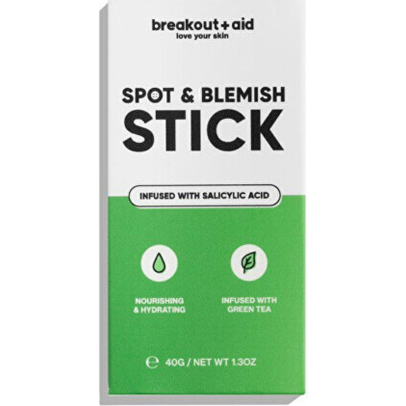 Maska Stick - BREAKOUTAID - Zaļā tēja - Pret nepilnībām - Vegāns - Visu veidu ādai