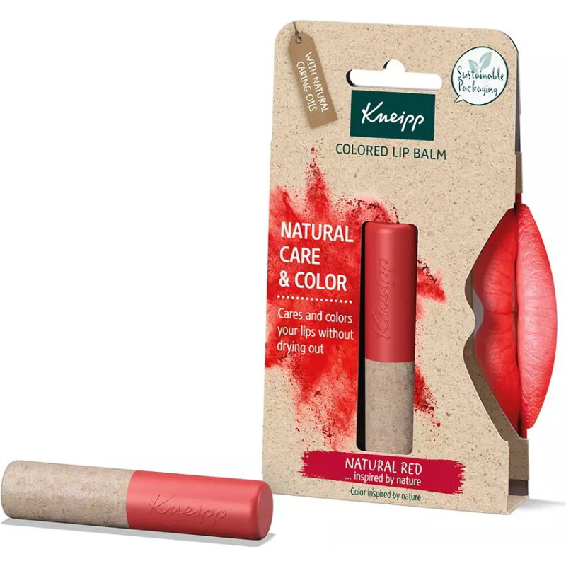 Kneipp Natural Care & Color lūpu balzams 3,5 g, Natural Red