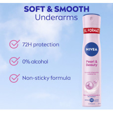 Pretsviedru aerosols NIVEA Pearl & Beauty 200 ml maiga 48 h aizsardzība