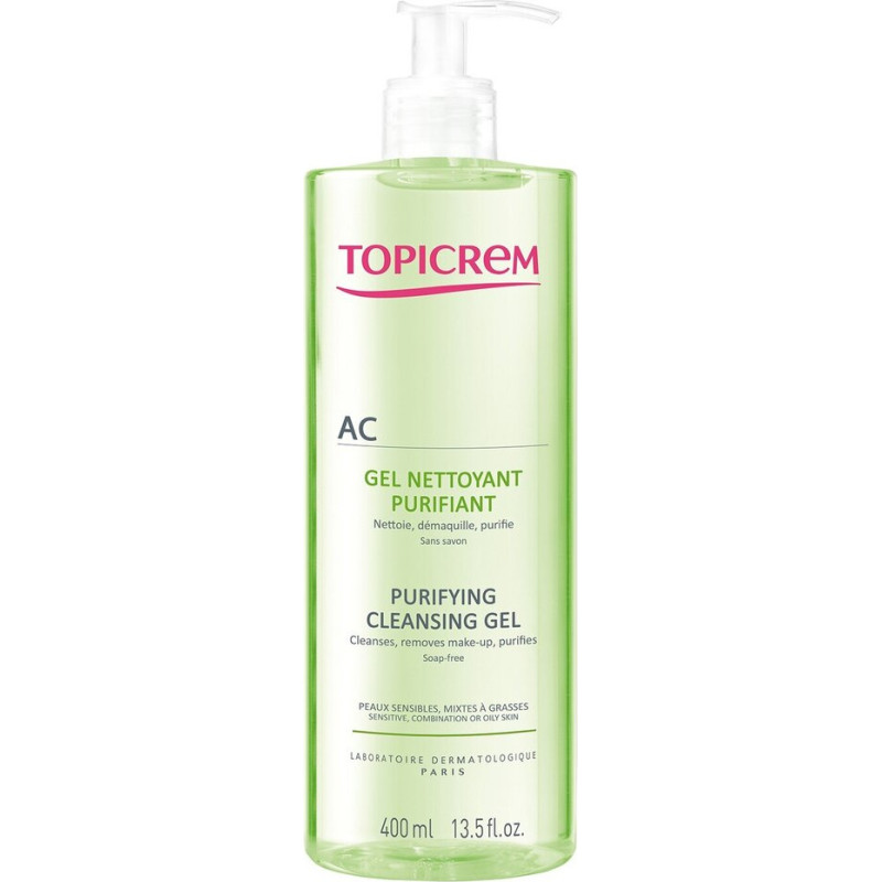 Attīroša želeja - Topicrem - AC - 400ml - Jauktas ādas - Tīroša - Maiga