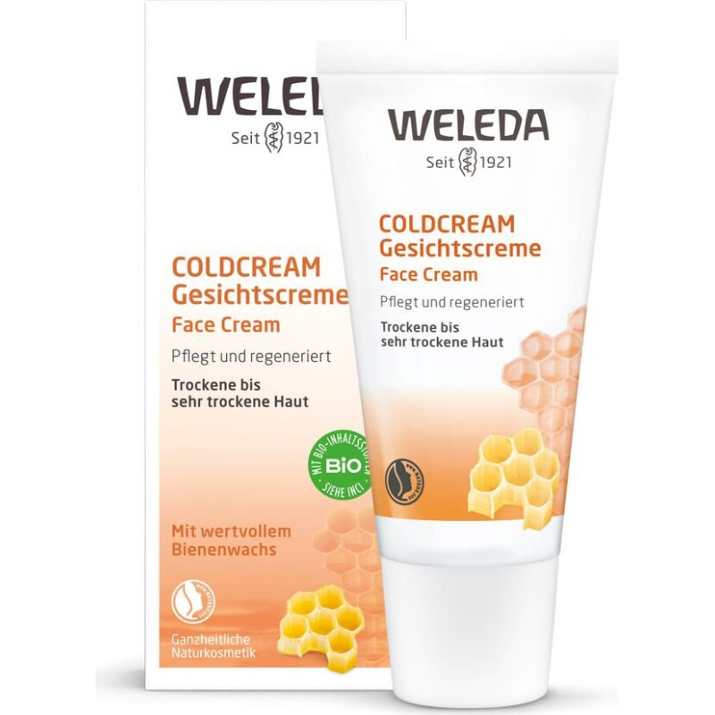 Ķermeņa krēms ar bišu vasku sausai ādai Weleda Coldcream 30 ml