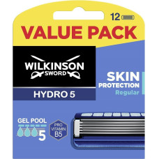 Atsargāas asmeņi skuvekļiem - Wilkinson - Hydro 5 Ādas aizsardzība - 12 gabali - Mitrinošs gels - Ultra Glide