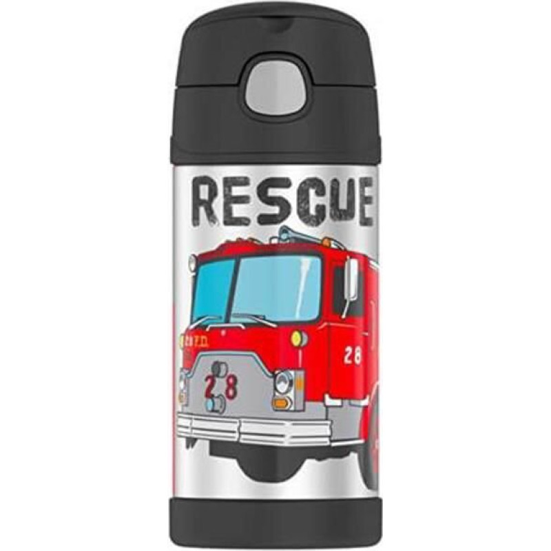 Bērnu termoss - THERMOS - FUNtainer - 355 ml - Nerūsējošais tērauds - Iekšējā salmiņa