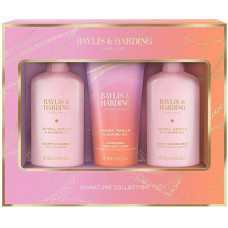 Vannas putas Baylis & Harding ar jojobas, vaniļas un mandeļu eļļu, 3 daļu dāvanu komplekts
