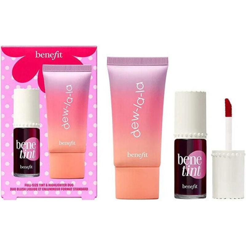 Grima komplekts Benefit Dew The Benetint sievietēm: Lūpu un vaigu krāsas, 6 ml + mirdzumu piešķirošs līdzeklis, 25 ml