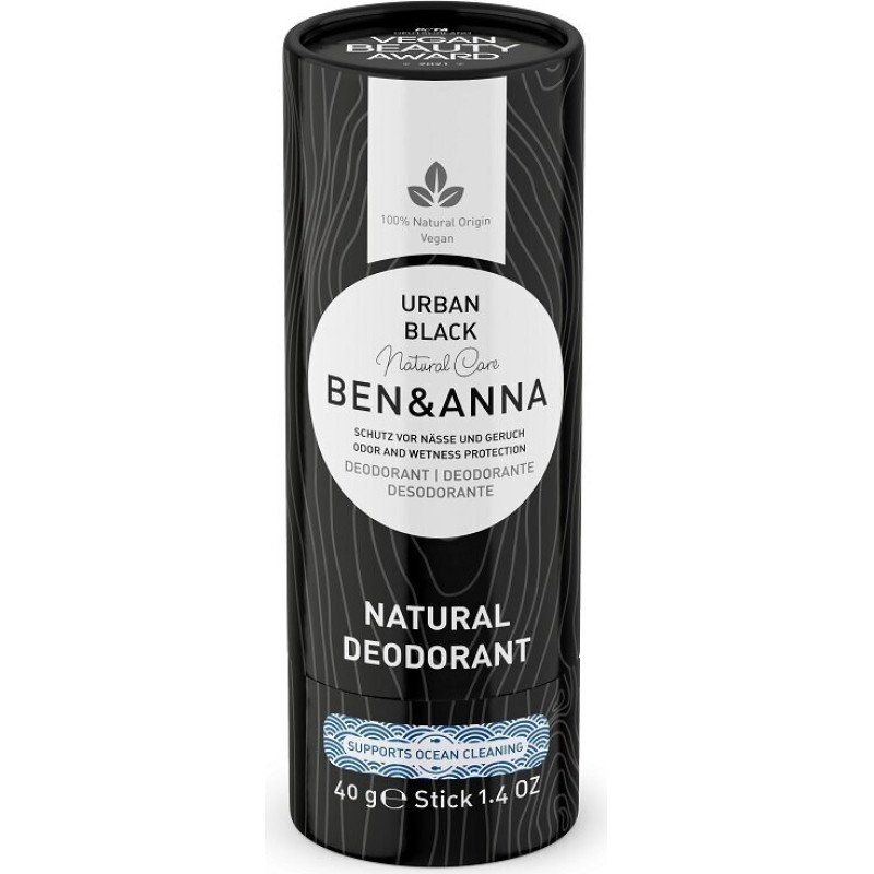 Zīmuļveida dezodorants Ben & Anna Natural Dezodorant Urban Black, 40 g