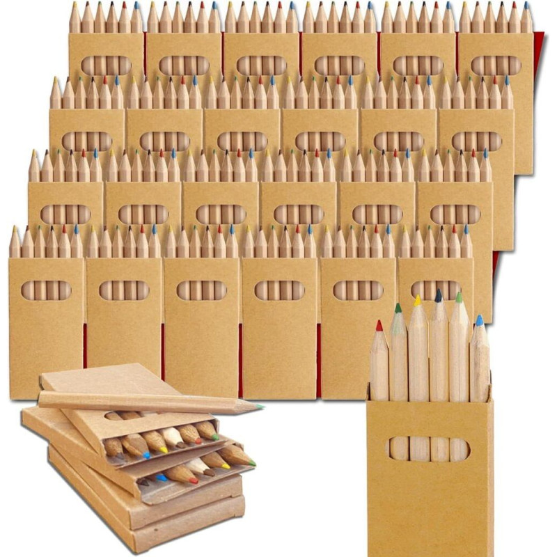 KUKURULLO krāsojamie zīmuļi - 25 iepakojumi ar 6 krāsām